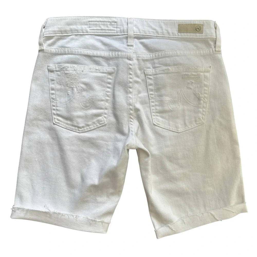 AG Denim The Nikki Relaxed Skinny Distressed Bermuda Denim Shorts - Picture 8 of 16